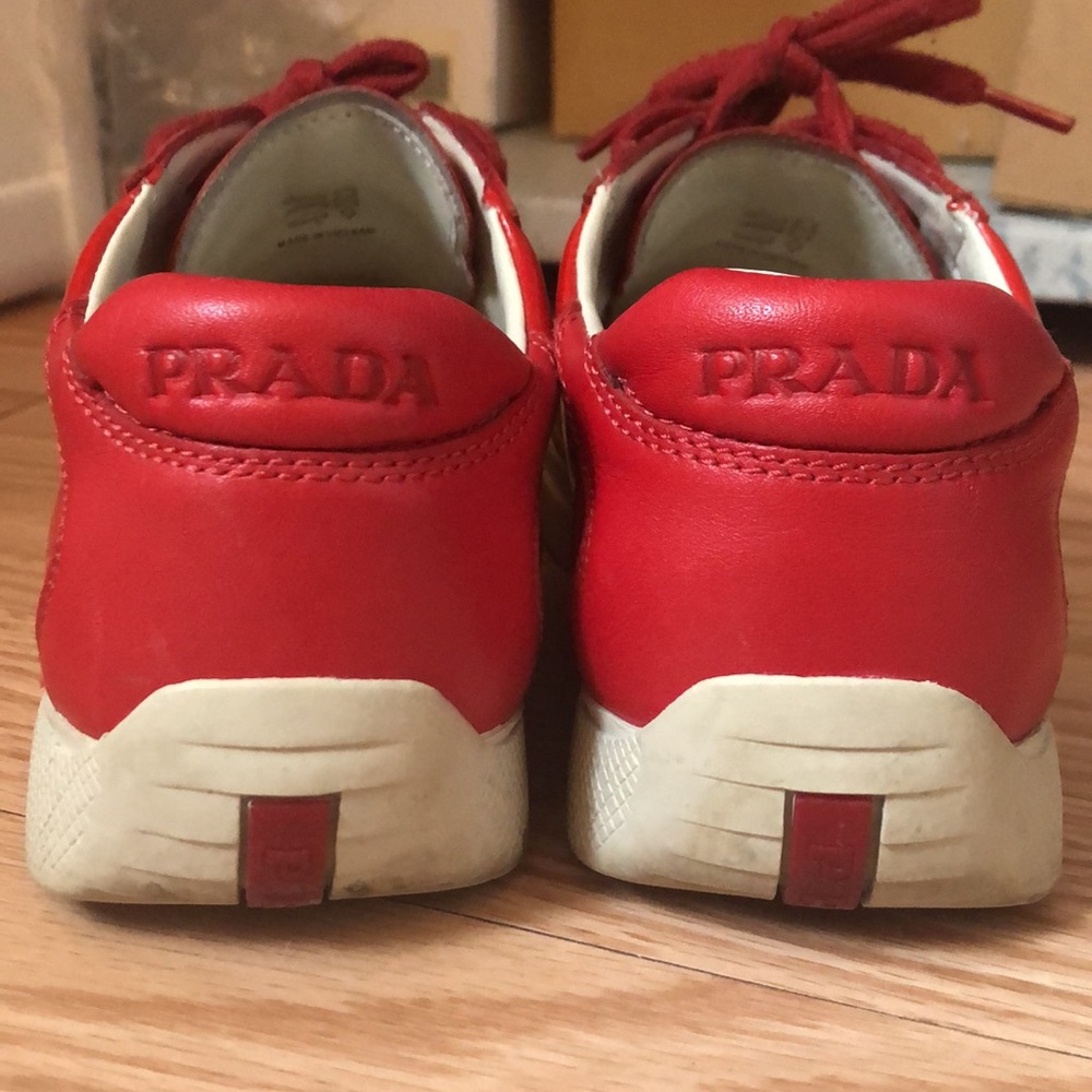 Red Prada sneakers - Picture 2 of 4